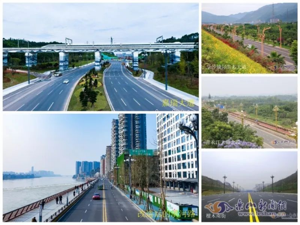 道路建设缓解交通压力，方便市民出行青江新区街景